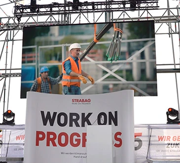 Jubiläumsfest Digitale Screens und Infostele