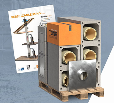 Messeclip Schornsteinaufbau TONA